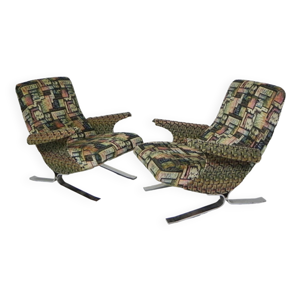 Set of 2 armchairs, model Copenhague, Francois Letourneur, 1960s