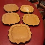 5 dessert plates pottery south france dieulefit drome