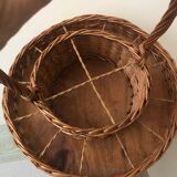 Vintage wicker bottle holder