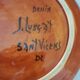 Enamelled ceramic plate signed Jean Lurçat, Sant Vicens, 50s