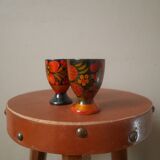 hand-painted wooden egg cups artisanal manufacturing folklore Russian crafts