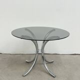 Chrome coffee table / tinted glass