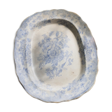 Plat faïence fleurs bleues