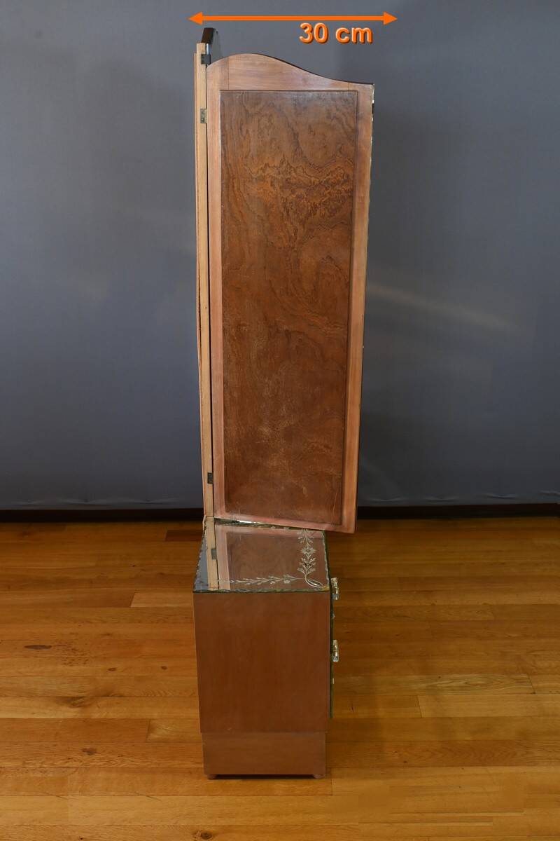 Fruitwood glass dressing table – 1950