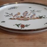 Faience cake dish signed