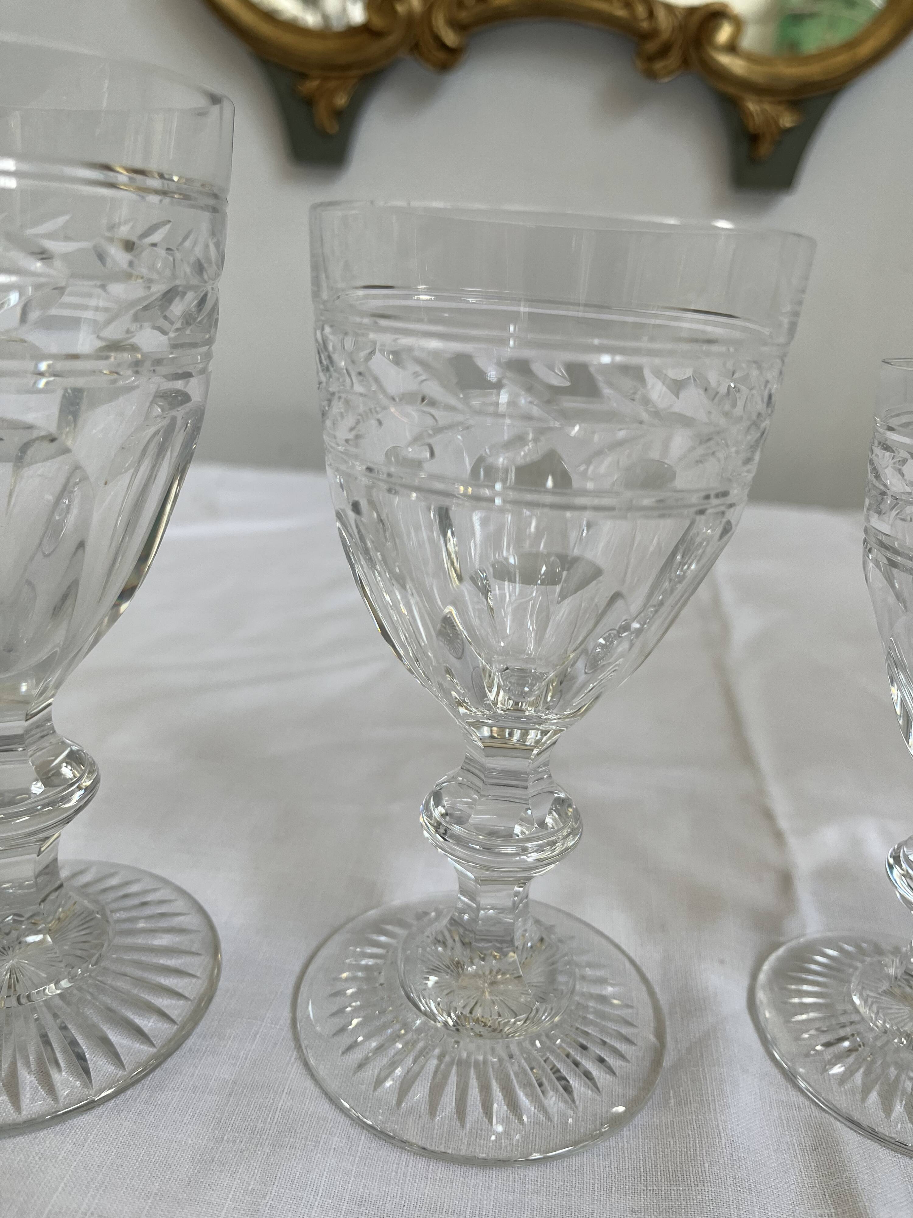 suite of 26 glasses + baccarat crystal carafe