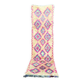 Moroccan Berber carpet hallway Boujaad vintage 280 x 75 cm