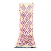 Tapis berbère marocain couloir Boujaad vintage 280 x 75 cm