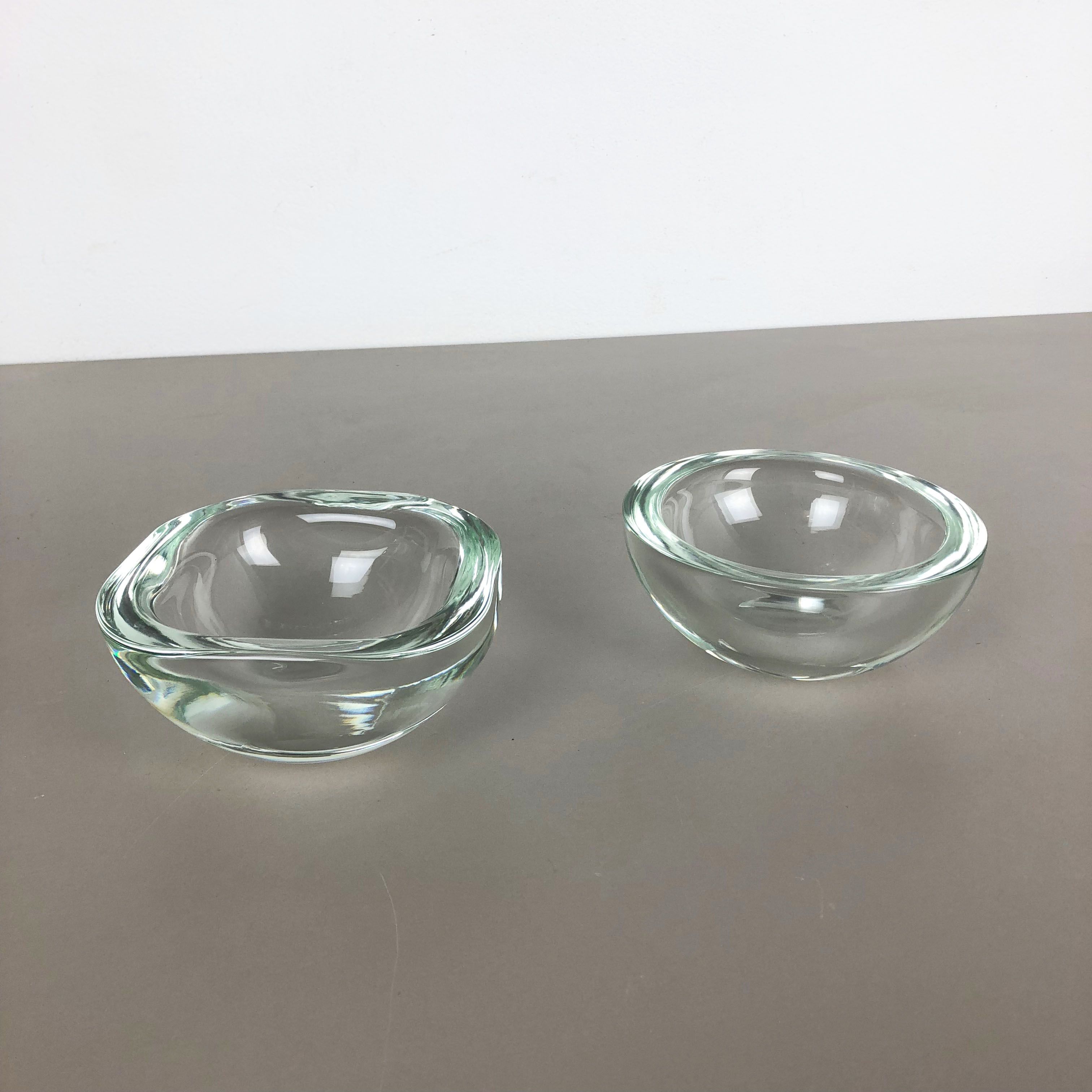 Murano glass shell bowls by Cenedese Italy, 1960