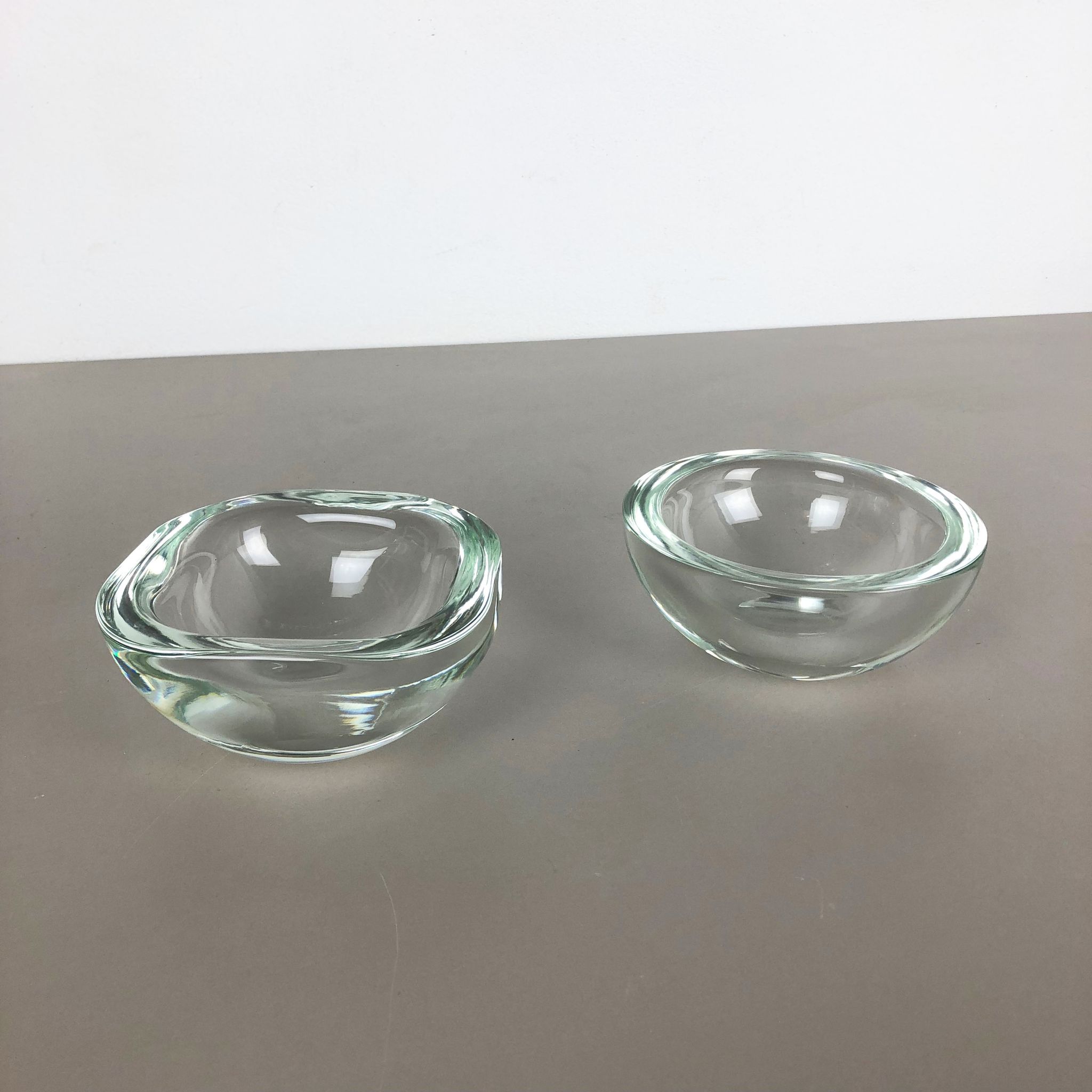 Murano glass shell bowls by Cenedese Italy, 1960