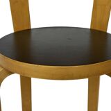 Chaise vintage modèle 65 par Alvar Aalto pour Artek (Linoléum noir)