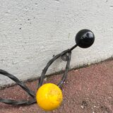 50s coat rack with five vintage balls