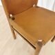 Vintage Janez Lajovic Leather Dining Chair: Mid-Century Modern 1980s