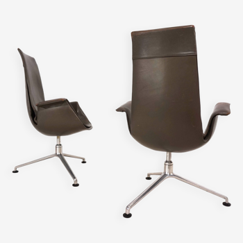 Set of 2 Kill International FK6725 leather chairs by Fabricius & Kastholm