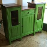 Art Deco Gin Buffet, painted in Farrow and Ball with a William Morris-inspired interior