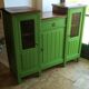 Art Deco Gin Buffet, painted in Farrow and Ball with a William Morris-inspired interior