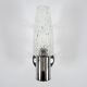 Set of two glass and chrome metal wall lamps, 1960s