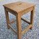 Pair of low stools in solid oak