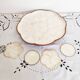 Serving tray in mother-of-pearl and olive wood, Capiz shell