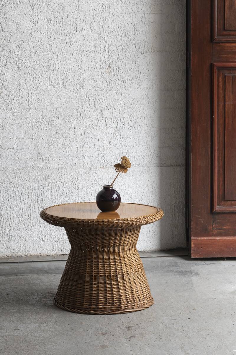 Side table, rattan, 1960s