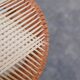 Pair of Scandinavian vintage wood and wire bedside lamps