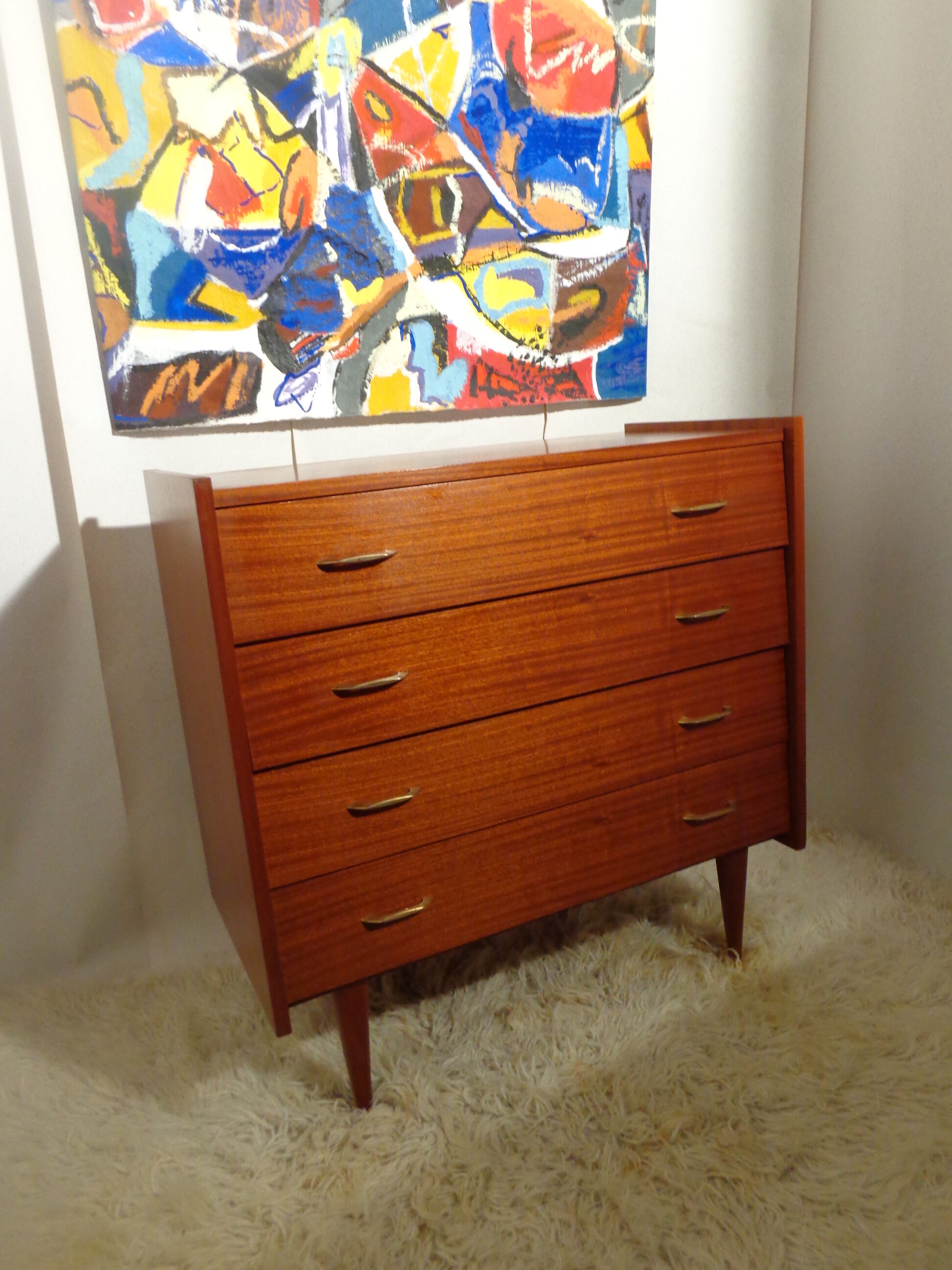 Chest of drawers vintage 60s teak