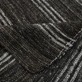 Contemporary Black & Gray Vintage Kilim Rug, 202x244Cm