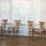 Series of 8 wooden chairs bistro brasserie Lutherma