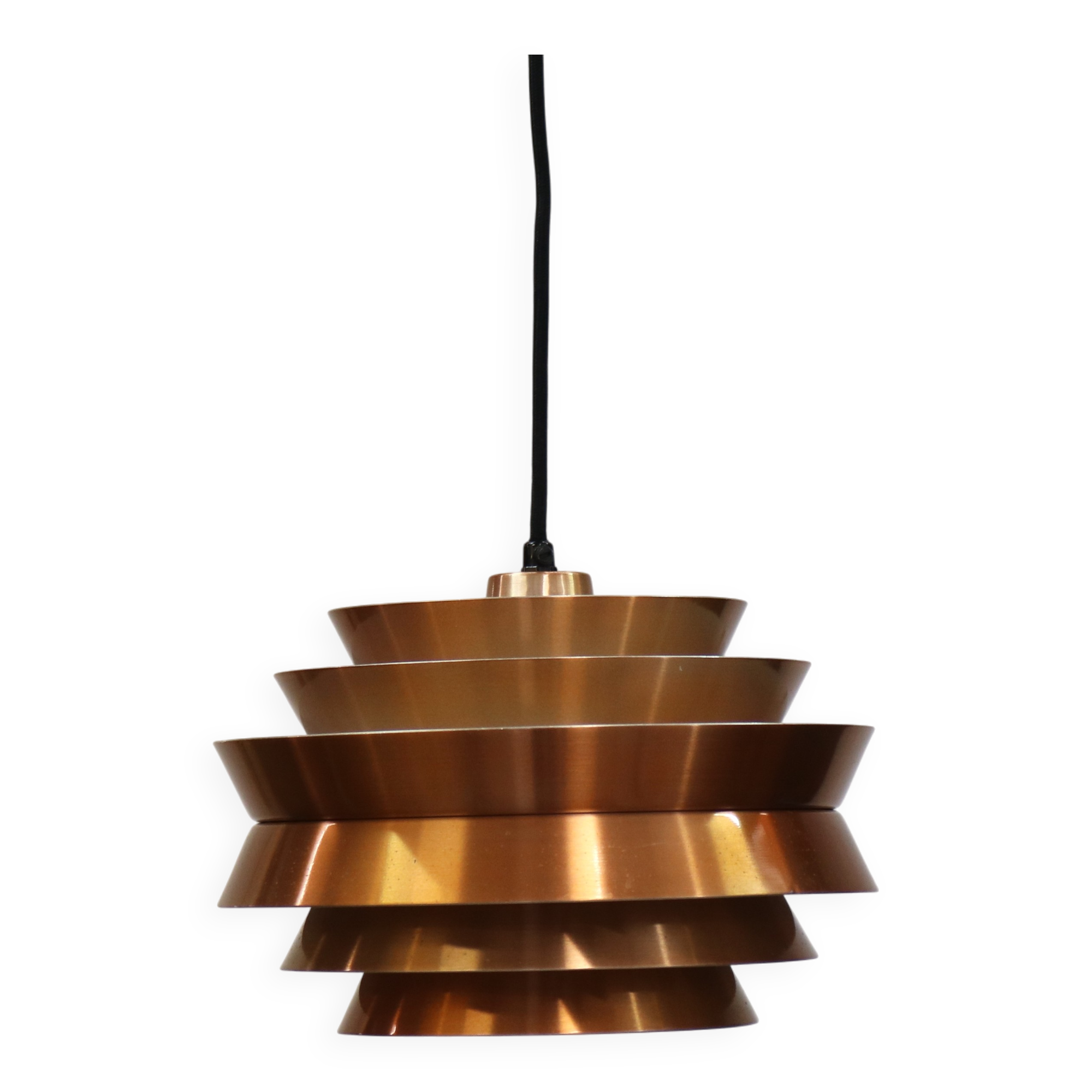 Lampe suspendue vintage suédoise par Carl Thore – années 1970 Mid-Century Modern