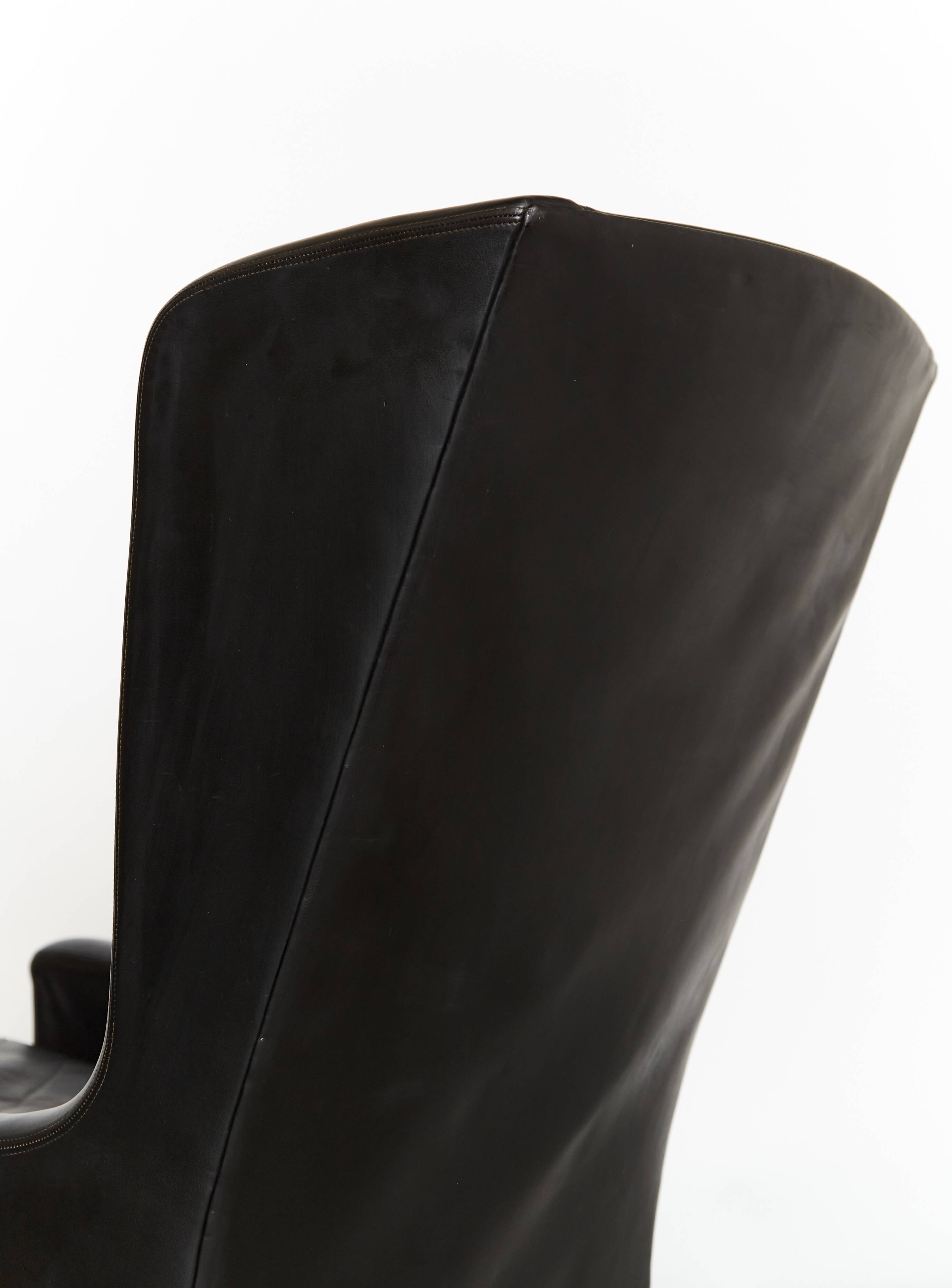 Fauteuil à oreilles et repose-pieds vintage par Rudolf Glatzel pour Kill In