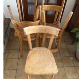 Set of 5 Baumann wooden chairs