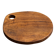 Average circular teak monoxyle chopping board with handle 26 x 18.