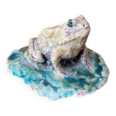Joanna Hair (1955) Glazed raku ceramic frog no. 2