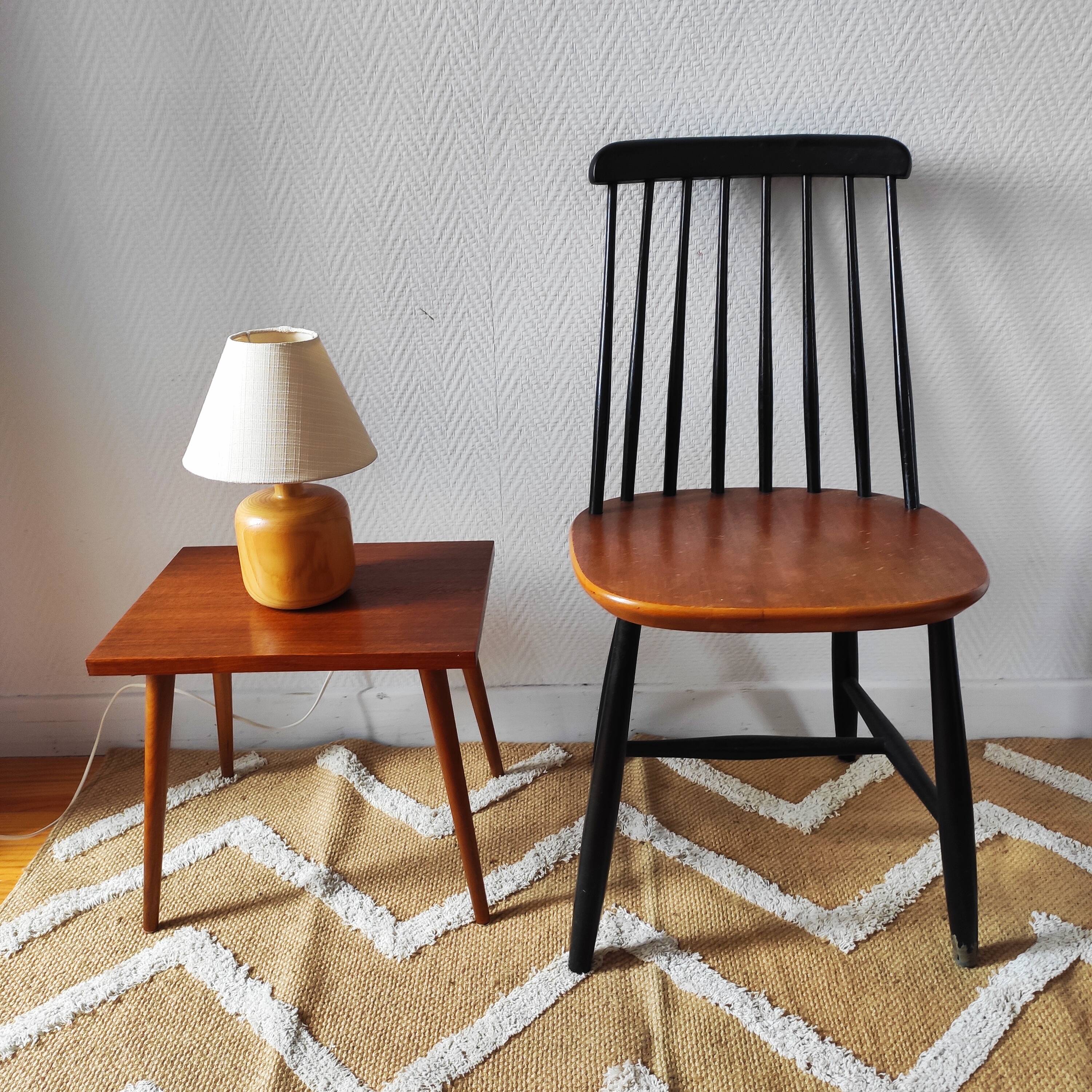 1950-60 Scandinavian style side table minimalist bedside table