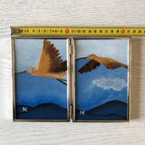 Contemporary art to pose with aged frame