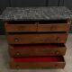 Chest of drawers walnut 5 drawers Louis Philippe 1900 marble of Sainte-Anne