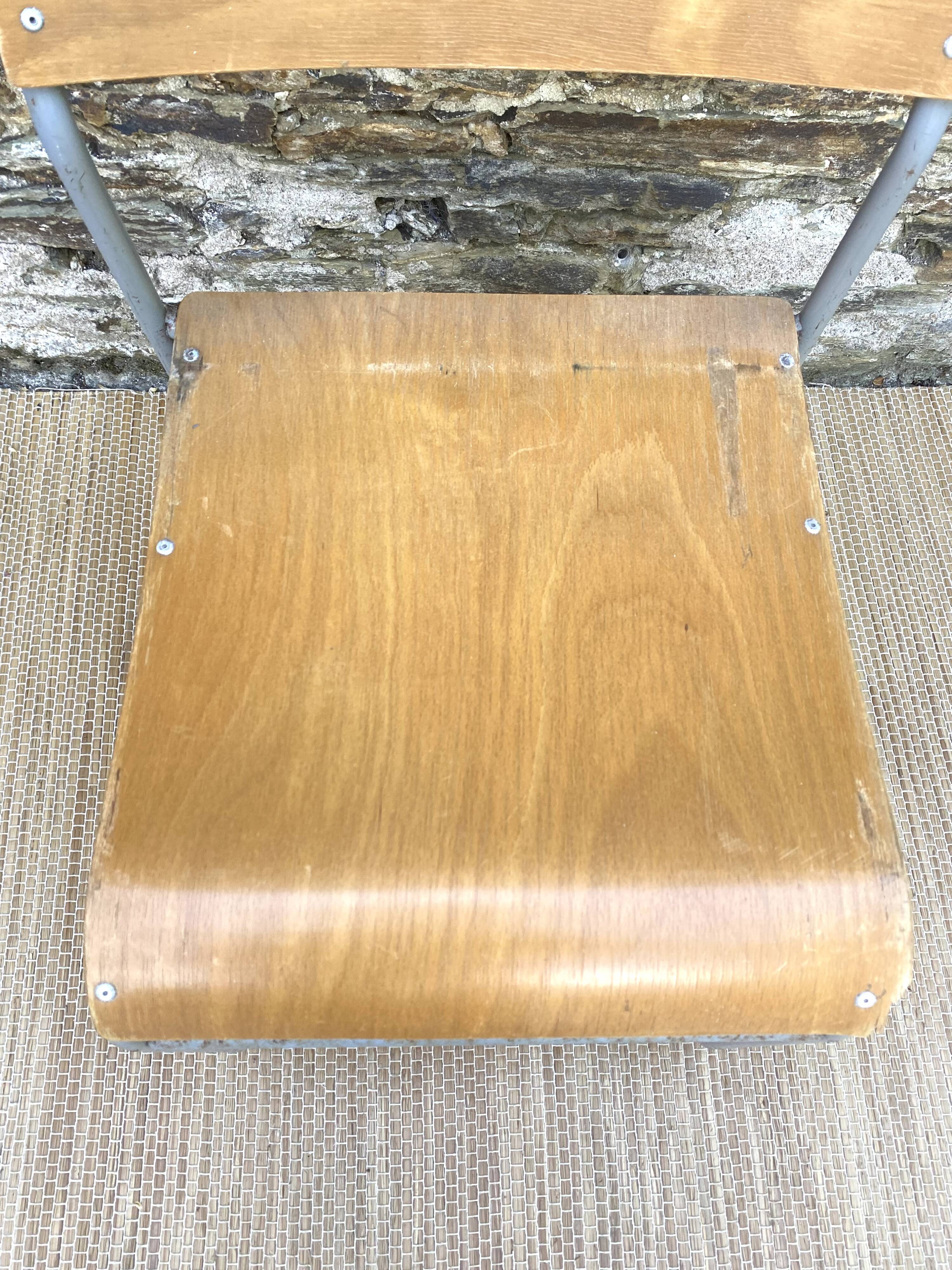 Remploy English industrial sled chairs from the 50s and 60s