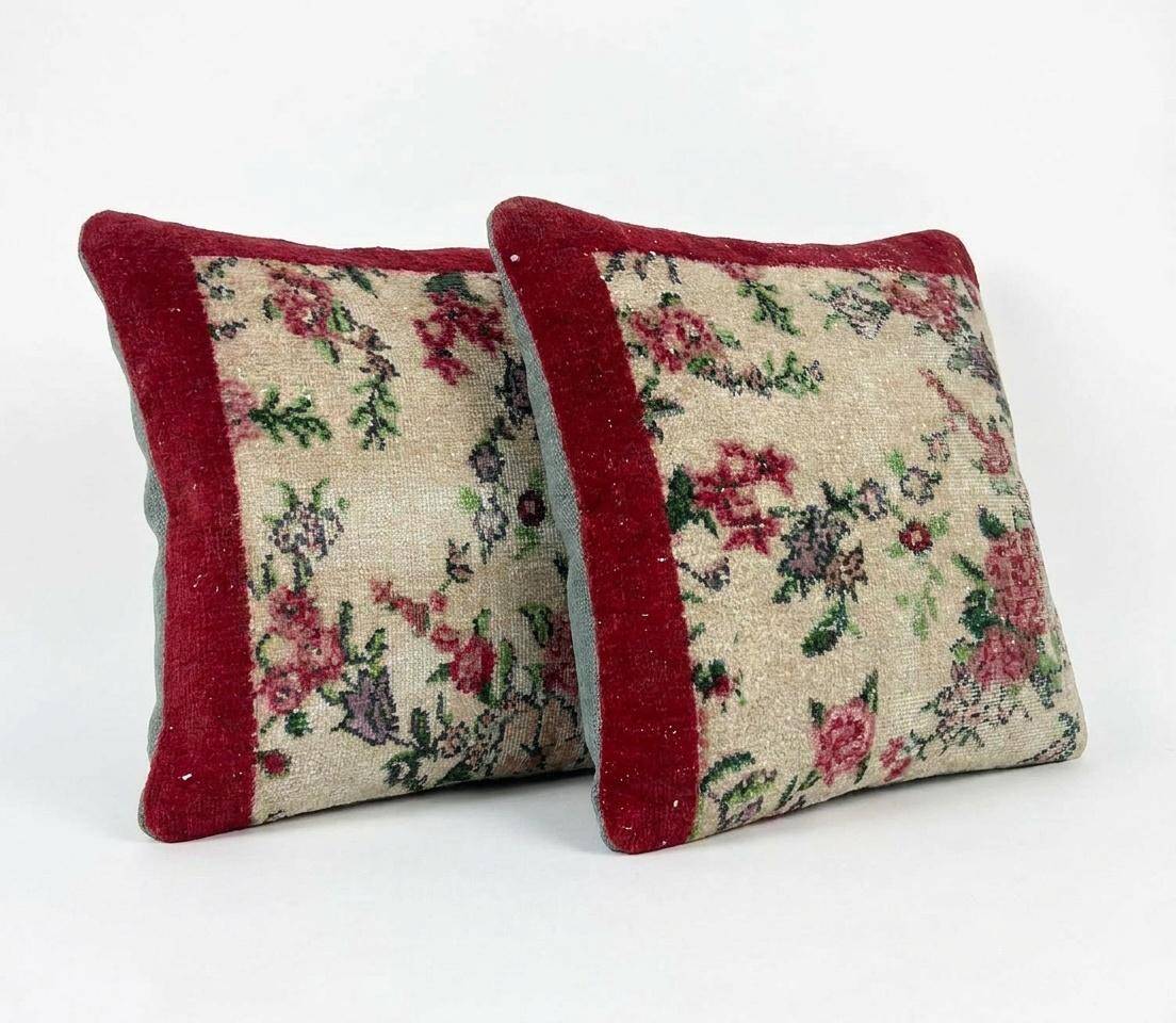 Set of 2 vintage Turkish cushion covers 61x61 cm
