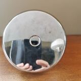 6 shot glasses on vintage metal support