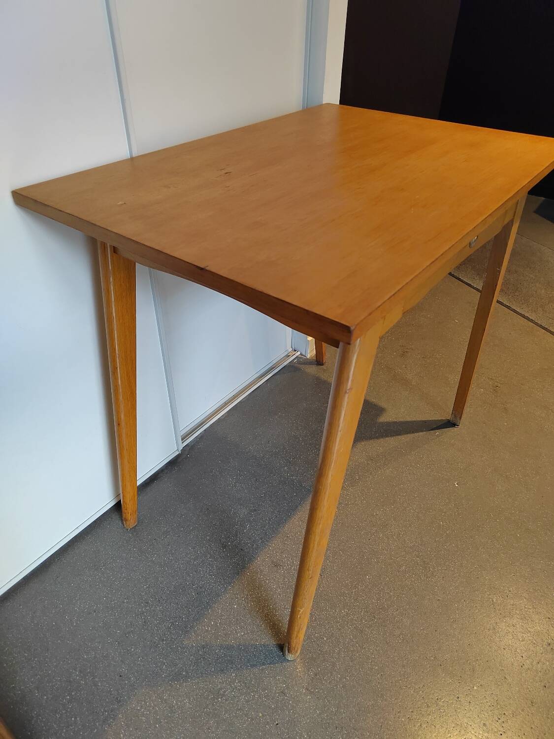 Wooden desk or table with compass legs