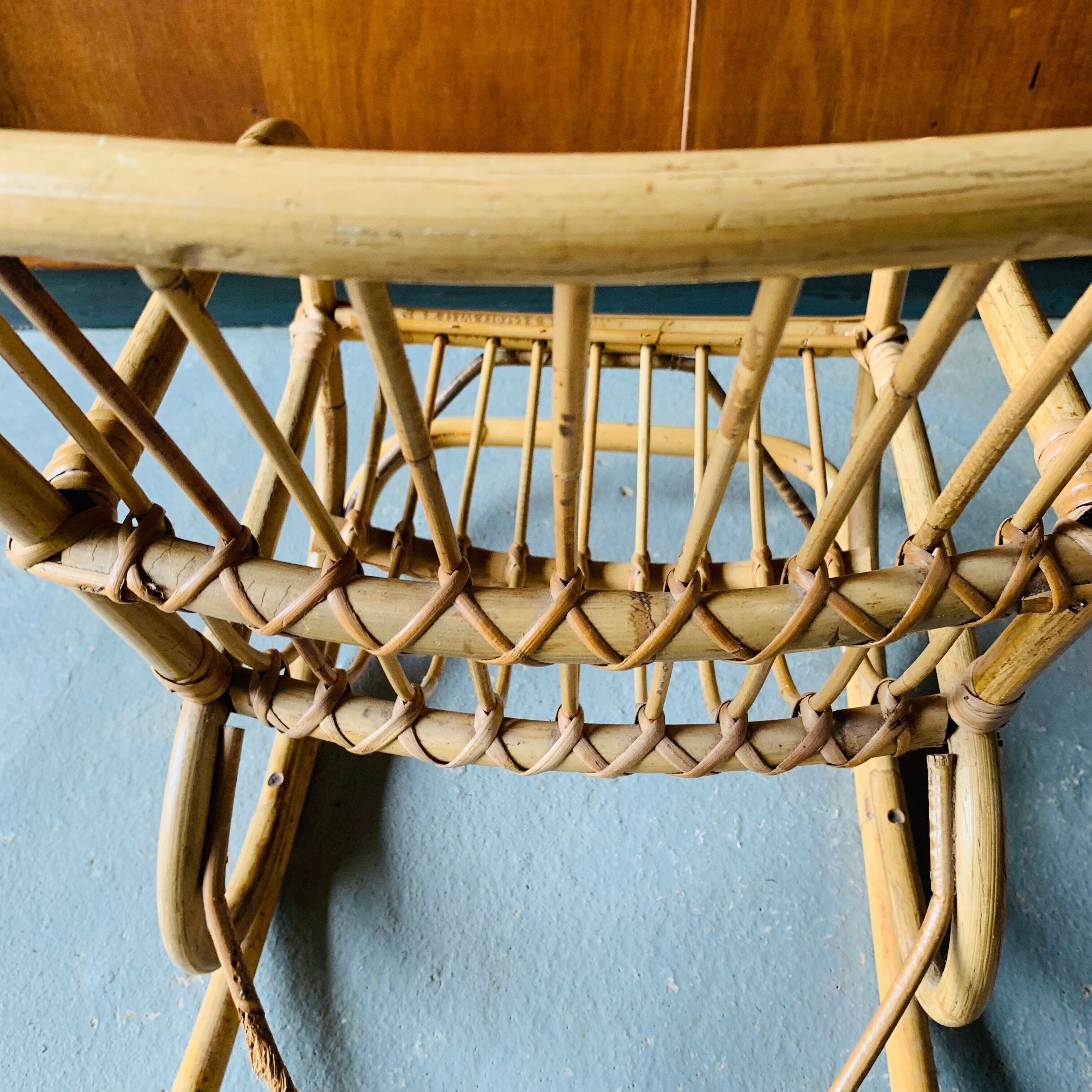 Children's rattan rocking chair