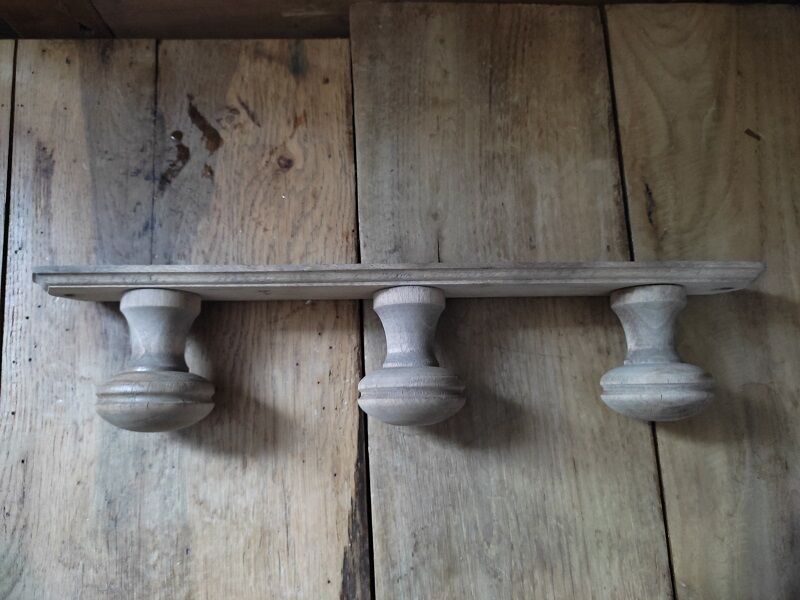 Coat rack patinated wood
