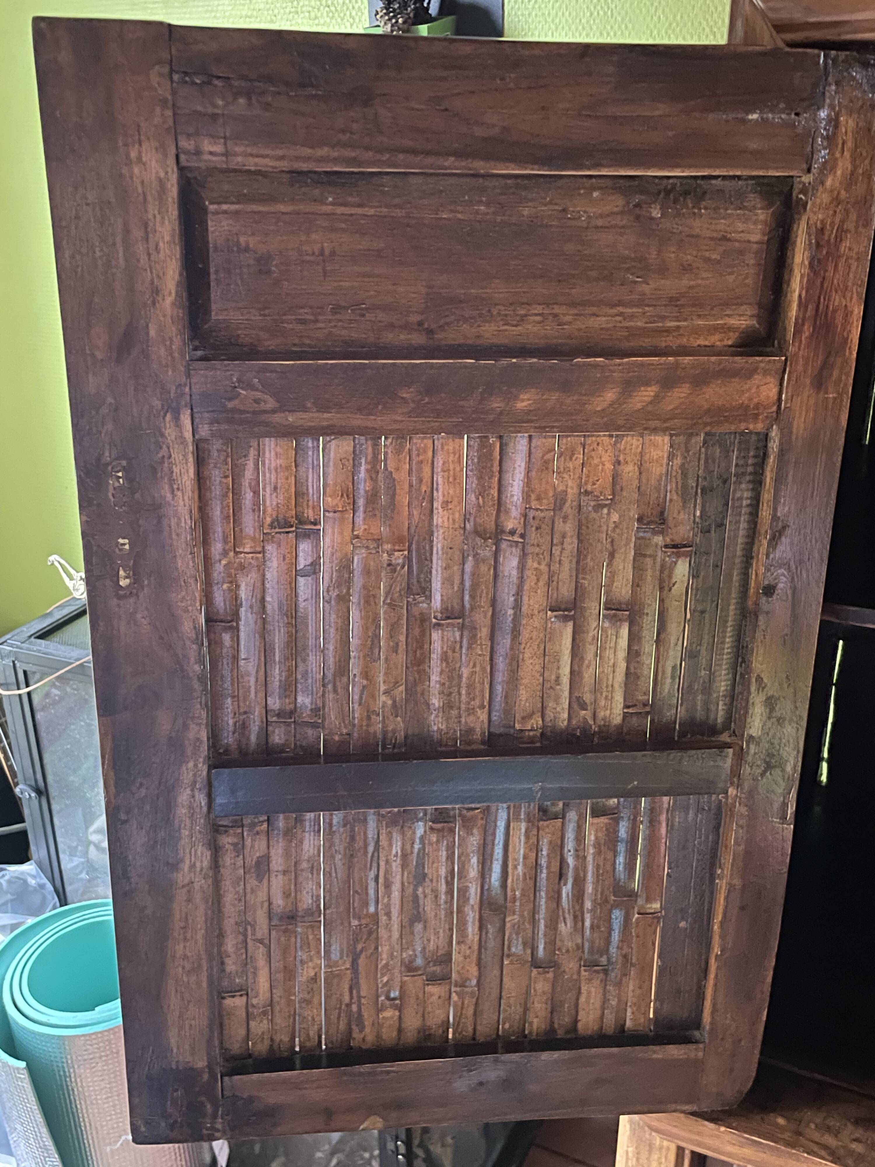 Chinese cabinet made of cypress wood and bamboo