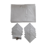 Old tablecloth and 12 towels