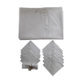 Old tablecloth and 12 towels