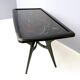 1950s Style Dining Table with Glass Top Lacquered by Enzio Wenk, Italy, 2019