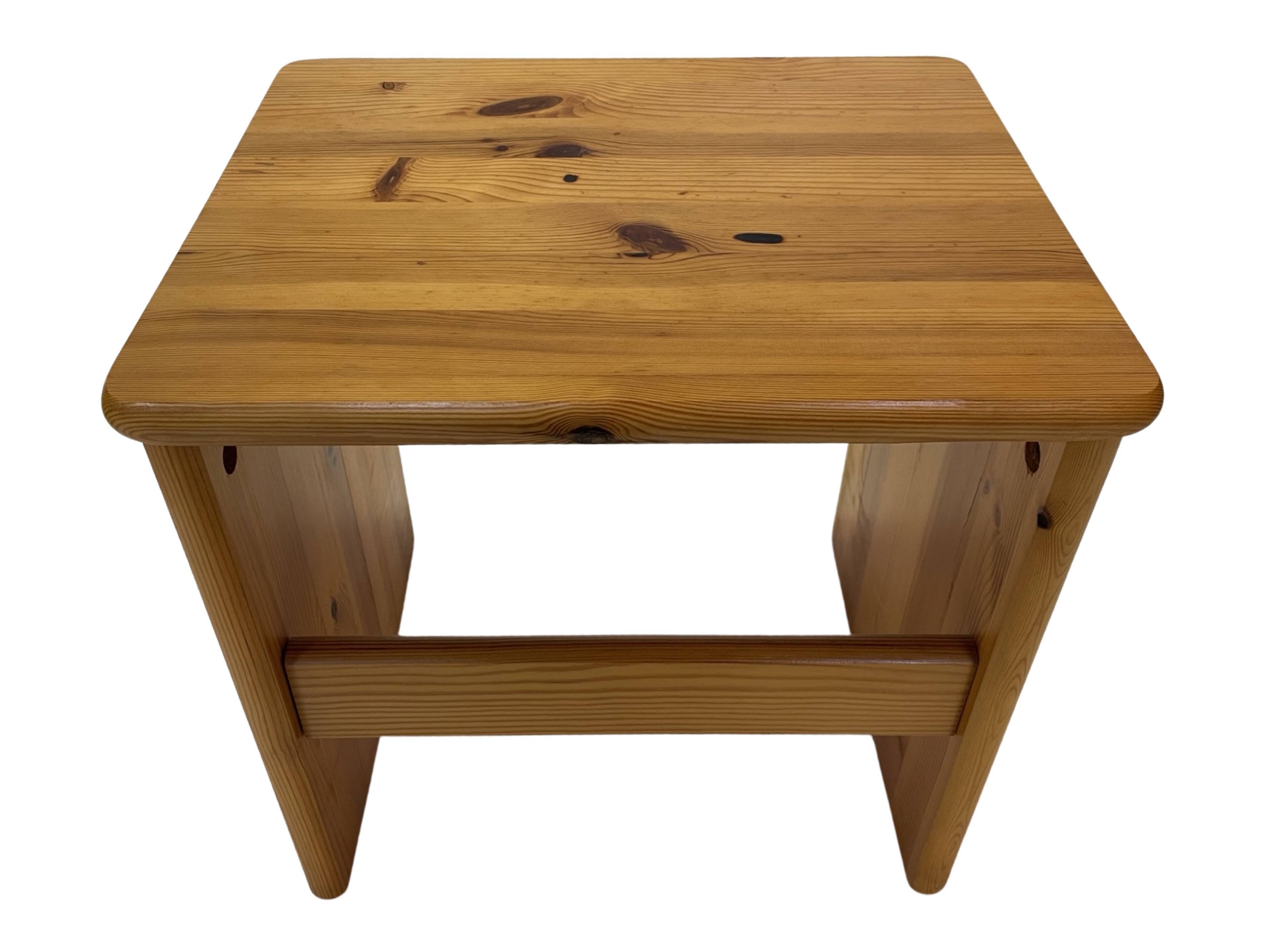 Tables gigognes vintage en bois de pin, tables d'appoint mimiset, lot de 3