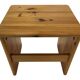 Tables gigognes vintage en bois de pin, tables d'appoint mimiset, lot de 3