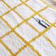 Contemporary Yellow and White Rug - 266 x 215 cm