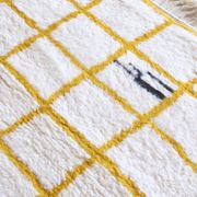 Tapis Contemporain Jaune et Blanc - 266 x 215 cm